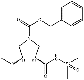 [2-[(3R,4S)-4-ethyl-1-[(phenylmethoxy)carbonyl]-3-pyrrolidinyl]-2-oxoethyl]dimethyl-Sulfoxonium ເກືອພາຍໃນ