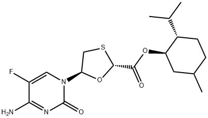 (2R,5S)-5-(4-amino-5-fluoro-2-oxo-1(2H)-pyrimidinyl)-1,3-Oxathiolane-2-carboxylic acid, (1R,2S,5R)-5- methyl-2-(1-methylethyl)cyclohexyl ester