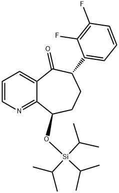 (6S,9R)-6-(2,3-Difluorophenyl)-6,7,8,9-tetrahydro-9-[[tris(1-methylethyl)silyl]oxy]-5H-cyclohepta[b]pyridin-5 - ຫນຶ່ງ