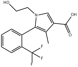 1-(2-hydroxyethyl)-4-methyl-5-(2-(trifluoromethyl)phenyl)-1H-pyrrole-3-ອາຊິດ carboxylic
