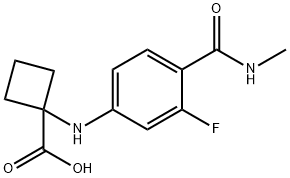 1-((3-fluoro-4-(methylcarbamoyl)phenyl)amino)ກົດcyclobutanecarboxylic