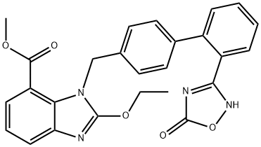 1H-BenziMidazole-7-carboxylic acid, 1-[[2'-(2,5-dihydro-5-oxo-1,2,4-oxadiazol-3-yl)[1,1'-biphenyl]-4- yl]ເມທິລ] -2-ethoxy-, ເມທິລເອດເຕີ