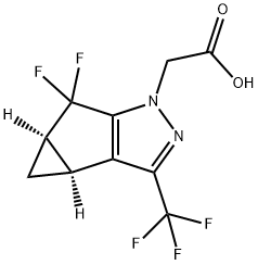 1H-Cyclopropa[3,4]cyclopenta[1,2-c] pyrazole-1-acetic acid, 5,5-difluoro-3b,4,4a,5-tetrahydro-3-(trifluoromethyl)-, (3bS,4aR )-
