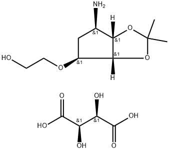 2-((3aR,4S,6R,6aS)-6-amino-2,2-dimethyltetrahydro-3aH-cyclopenta[d][1,3]dioxol-4-yloxy)ເອທານອນອາຊິດ L-tataric