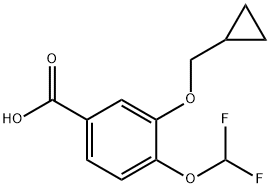 3-Cyclopropylmethoxy-4-difluoromethoxy-benzoic ອາຊິດ