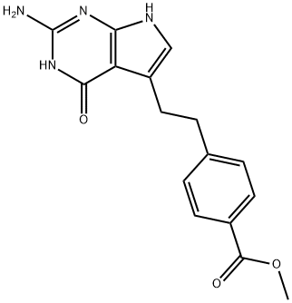 4-[2-(2-Amino-4,7-dihydro-4-oxo-1H-pyrrolo[2,3-d]pyrimidin-5-yl)ethyl]ອາຊິດ benzoic methyl ester