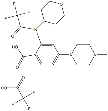4-(4-methylpiperazin-1-yl)-2-[(tetrahydropyran-4-yl)(2,2,2-trifluoroacetyl)amino]ອາຊິດ benzoic trifluoroacetate