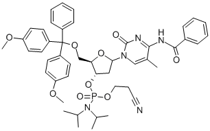 5'-O-(4,4'-DIMETHOXYTRITYL)-5-METHYL-N4-BENZOYL-2'-DEOXYCYTIDINE-3'-(2-CYANOETHYL-N,N-DIISOPROPYL)ຟອສໂຟຣາມີດ