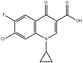 7-Chloro-1-cyclopropyl-6-fluoro-1,4-dihydro-4-oxoquinoline-3-ອາຊິດ carboxylic
