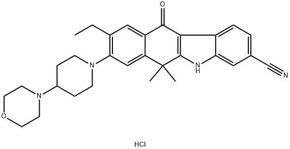 9-ethyl-6,6-diMethyl-8-(4-Morpholinopperidin-1-yl)-11-oxo-5a,6,11,11a-tetrahydro-5H-benzo[b]carbazole-3-carbonitrile hydrochloride