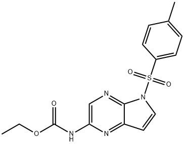 ອາຊິດຄາບາມິນ, N-[5-[(4-methylphenyl)sulfonyl]-5H-pyrrolo[2,3-b]pyrazin-2-yl]-, ethyl este