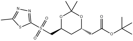 D-erythro-Hexonic acid, 2,4,6-trideoxy-3,5-O-(1-methylethylidene)-6-[(5-methyl-1,3,4-thiadiazol-2-yl)sulfonyl]- , 1,1-dimethylethyl ester