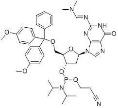 N4-(DIMETHYLAMINO)METHYLENE)-5'-O-(DIMETHOXYTRITYL)-2'-DEOXYGUANOSINE-3'-N,N-DIISOPROPYL (CYANOETHYL) phosphoramide