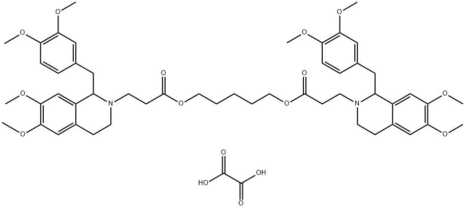 pentamethylene bis[1-(3,4-dimethoxybenzyl)-3,4-dihydro-6,7-dimethoxy-1H-isoquinoline-2-propionate], dixalate